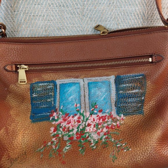 Leather Painted Fossil Purse - Picture 12 of 13